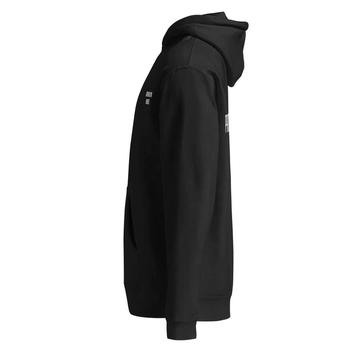 PROSPECT PARK hoodie, black — left side view