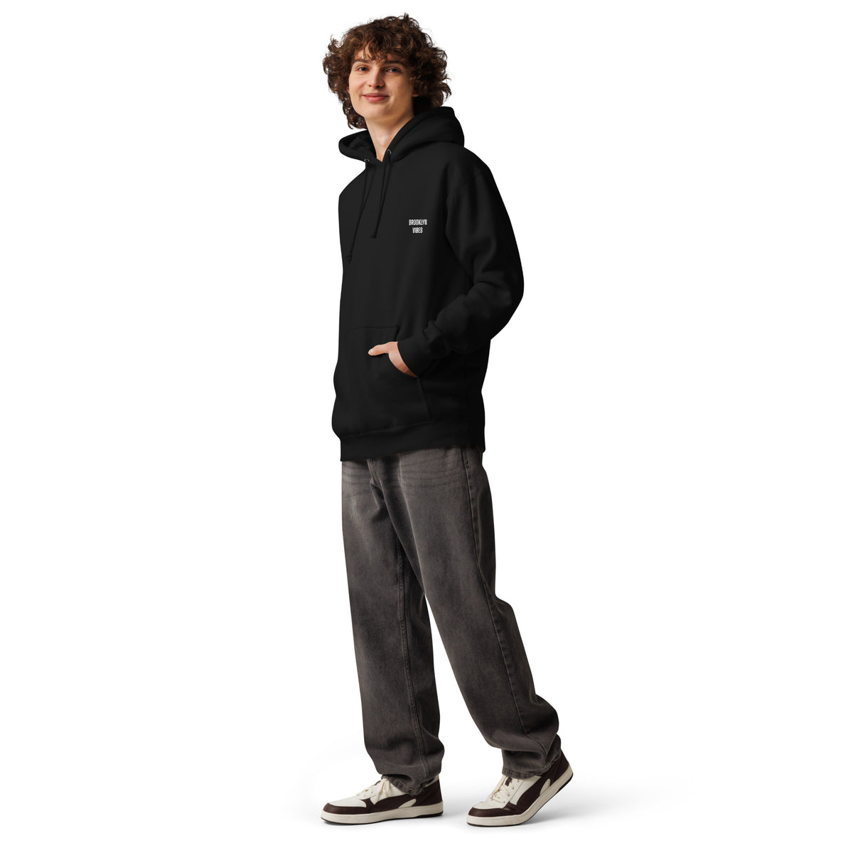 PROSPECT PARK hoodie, black — left side view