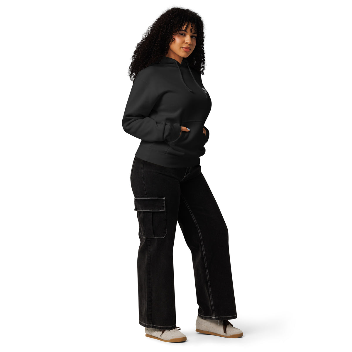 PROSPECT PARK hoodie, black — right side view